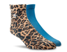 Ariat Unisex Wild Thing Ankle Leopard Print Sky Blue Socks
