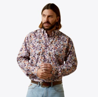 Ariat Men's Monte Purple Fitted Shirt