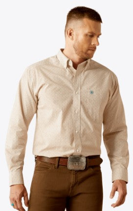 Ariat Men's Johnny Classic Fit Light Brown Shirt