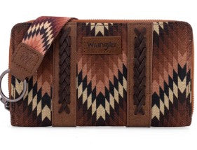 Wrangler Southwestern Art Print Brown Wallet
