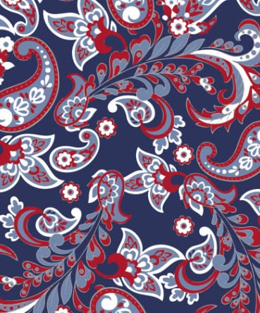 Ariat Men's Classic LS Bennie Evening Blue Paisley Print Shirt