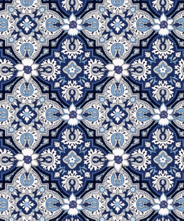 Ariat Men's Classic LS Bill Evening Blue Medallion Print Shirt