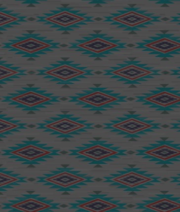 Ariat Men's All Over Print Charcoal Heather Southwest Print Polo