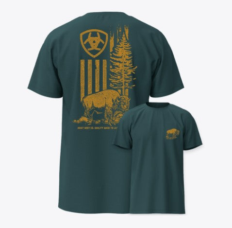 Ariat Men's Bison Wander Mediterranean T-Shirt