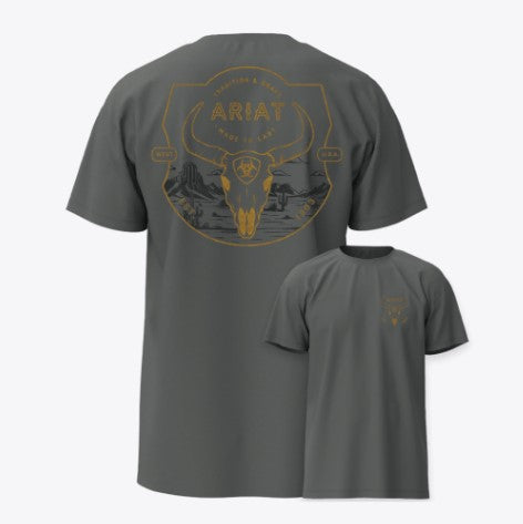 Ariat Men's Desert Badge Tradition Smoked Pearl T-Shirt