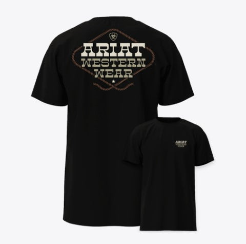 Ariat Men's Country & Western Lockup Black T-Shirt