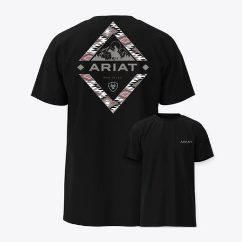 Ariat Men's Southwest Mountain Man Vintage Black T-Shirt