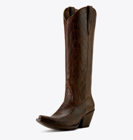 Ariat Women's Casanova X Toe Luxe Espresso Croc Print Boot