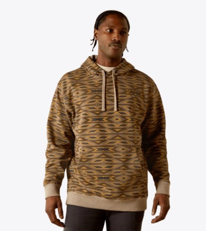 Ariat Men's All Over Print Khaki Southwest Hoodie