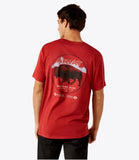 Ariat Men's Patriot Buffalo Coin Brick Red Tee