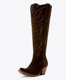 Ariat Women's Laramie X Toe French Roast Suede Western Boot