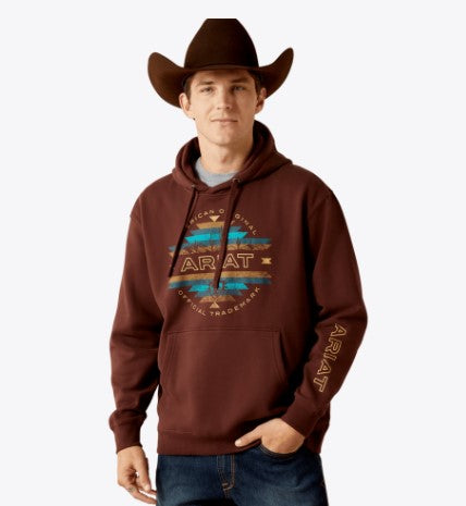 Ariat Men's Drinking Buddies Beige Hoodie