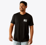 Ariat Men's Freedom Stripe Black T-Shirt