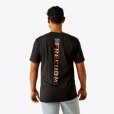 Ariat Men's Freedom Stripe Black T-Shirt