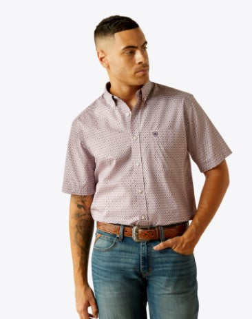 Ariat Men's Wrinkle Free Rafael Classic Fit Lilac Shirt
