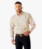 Ariat Men's Wrinkle Free Randall Classic Fit Off White Shirt