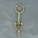 Double S Small Spur Gold Key Ring