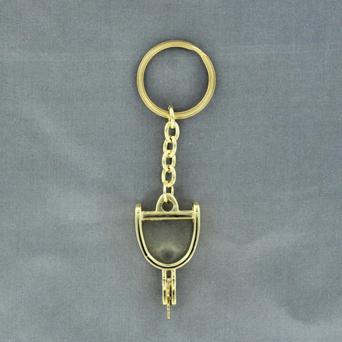 Double S Small Spur Gold Key Ring