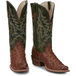 Tony Lama Men's Rylen Brandy Green Ostrich Boots