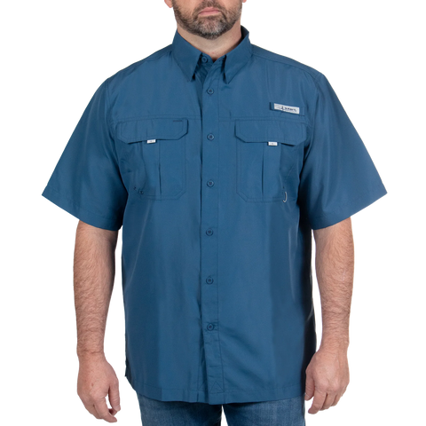Habit Outdoors Men's Ensign Blue Fishing Shirt