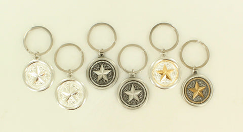 Double S Texas Star Key Ring