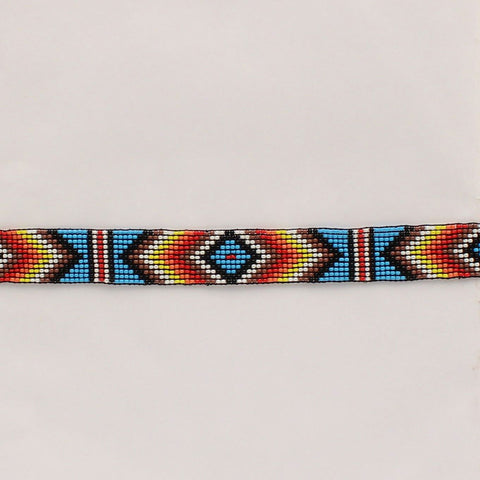 Twister Beaded Stretch Multicolored Hat Band