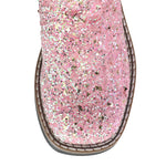 CLEARANCE Old West Children Girl's Pink Glitter Western Boots