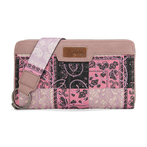 Wrangler Bandana Paisley Print Pink Wallet