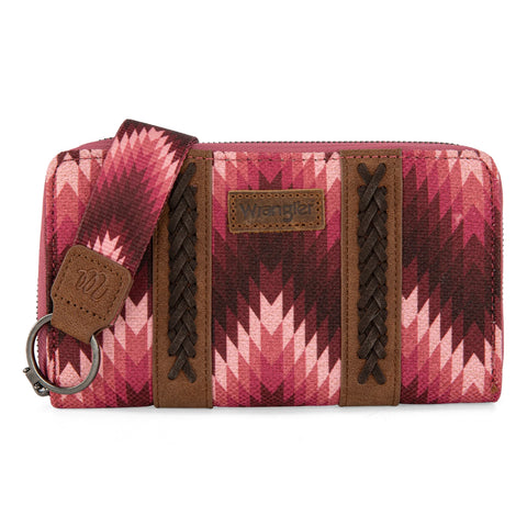 Wrangler Southwestern Art Print Dark Pink Wallet