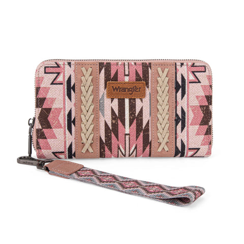 Wrangler Southwestern Art Print Dark Pink Wallet