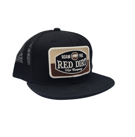 Red Dirt Youth Roam Free Black Black Cap
