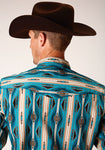Roper Men's L/S Snap Vertical Aztec Stripe Shirt
