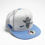 De Rancho Feather White/Sky Blue Cap