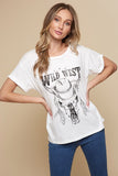 Saints & Hearts Women's Wild West Ivory T-Shirt