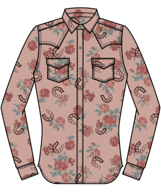 Ariat Youth Flowers n' Horseshoes Floral Horseshoe Shirt