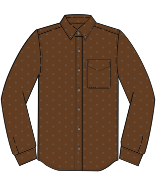 Ariat Men's Mickey Modern Fit Brown Shirt