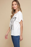 Saints & Hearts Women's Wild West Ivory T-Shirt