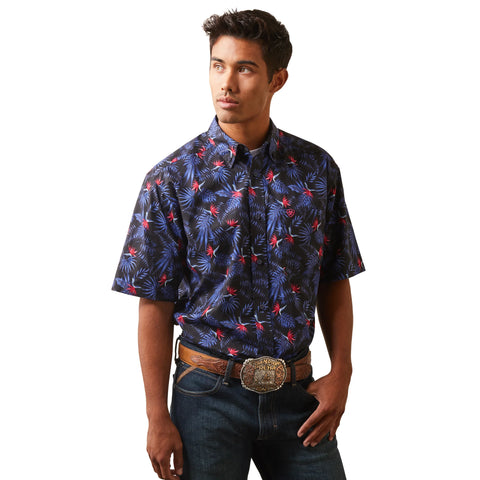 Ariat Men's Ike Fitted SS Black Shirt