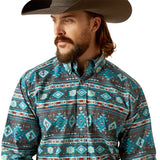 Ariat Men's Prescott Classic Fit Teal Shirt