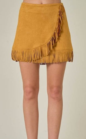 Saints & Hearts Women's Mustard Wrap Skirt