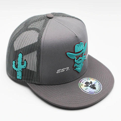 De Rancho Cactus Aqua Grey Cap