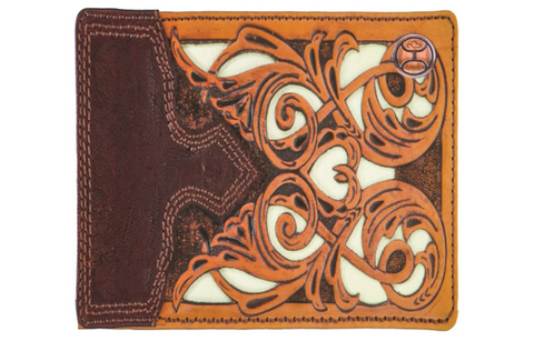 Hooey Top Notch Hand-Tooled Bifold Wallet