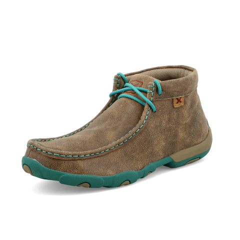 Twisted X Women's Bomber/Turquoise Chukka Driving Mocs