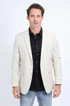 Platini Jeans Men's Beige Western Blazer