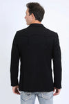 Platini Jeans Men's Black Western Blazer