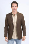 Platini Jeans Men's Brown Western Blazer