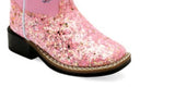 Old West Toddler Girl's Pink Glitter Western Boots
