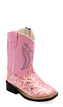 Old West Toddler Girl's Pink Glitter Western Boots VB1085 – Corral ...