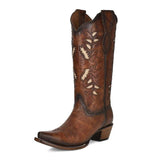 Corral Women's Embroidery Brown Inlay Boots