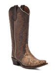 Circle G Women'sPython Brown Chocolate Boots